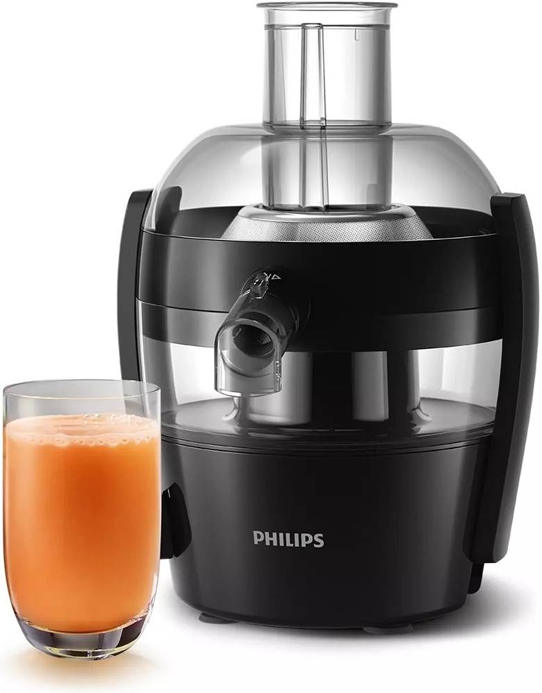 Philips Viva Collection HR1832 Entsafter auf hellem Hintergrund