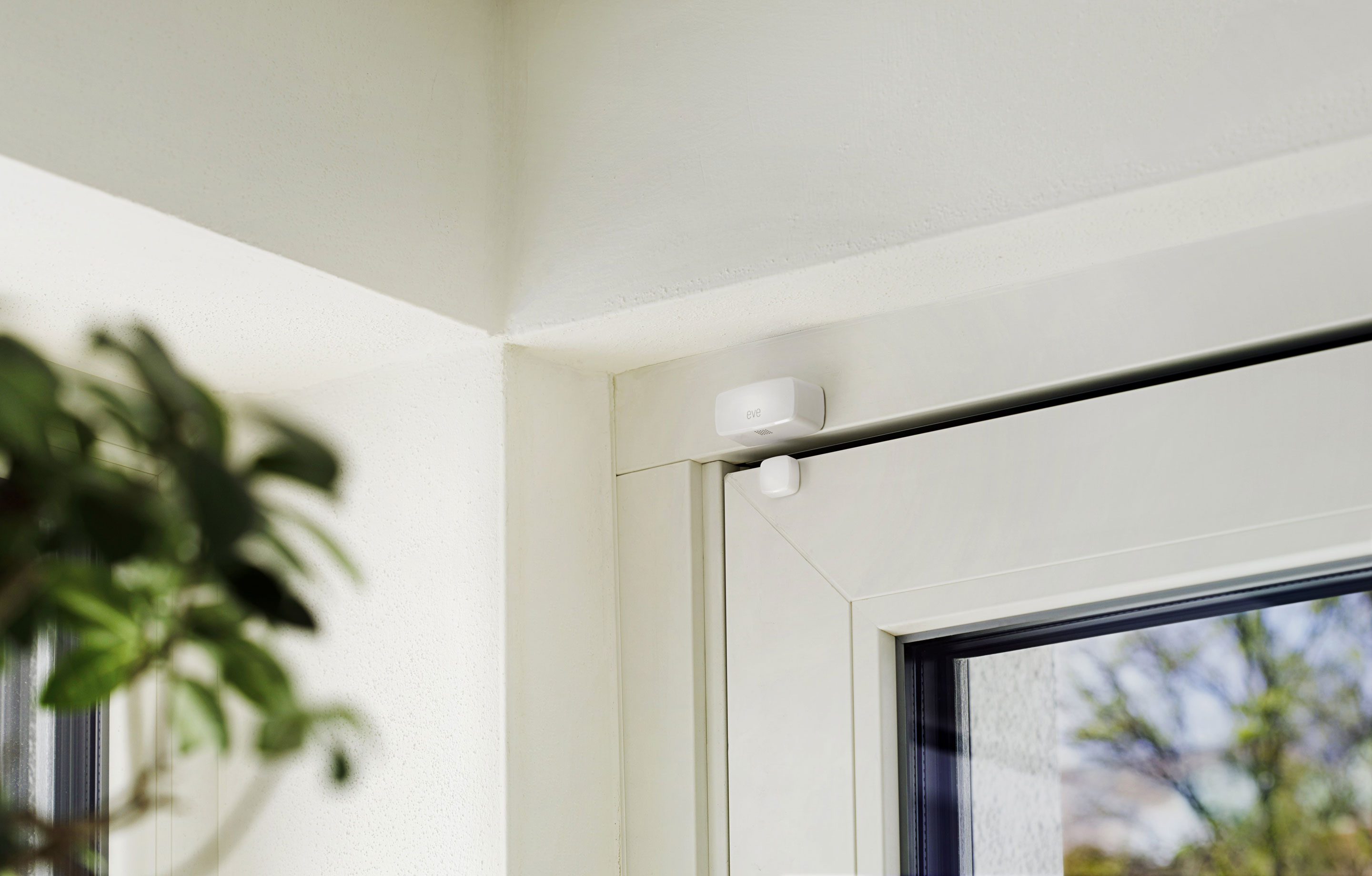 Eve Door & Window am Fensterrahmen – offizielles Herstellerfoto